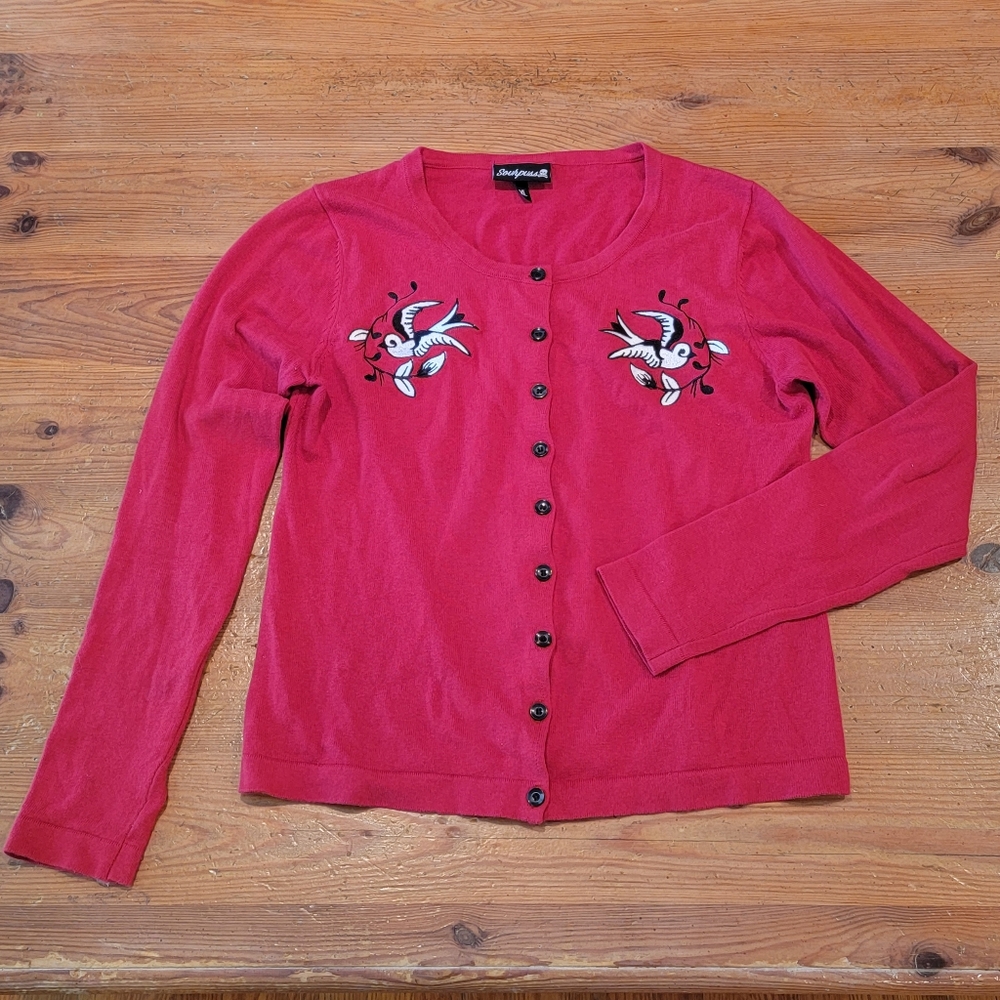 Sourpuss Swallow Cardigan XL